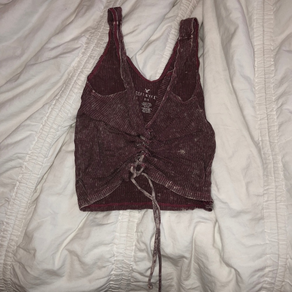 AMERICAN EAGLE ✧･ﾟLACE UP CROP TOP